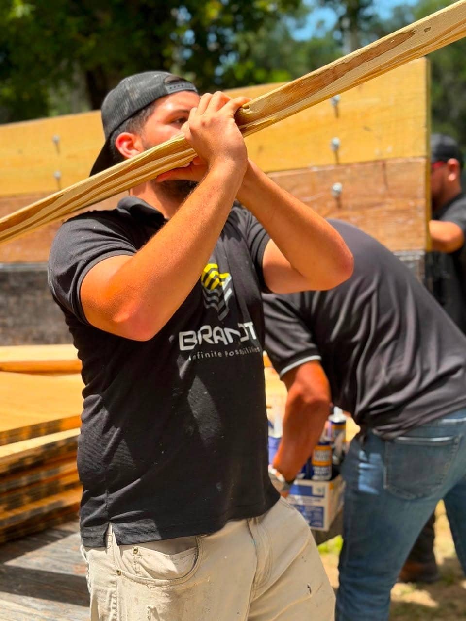 Brandt team member working on an active property
